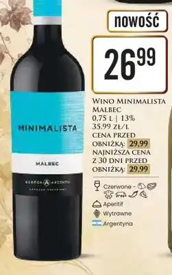 Dino Wino Minimalista Malbec czerwone wytrawne Argentyna oferta