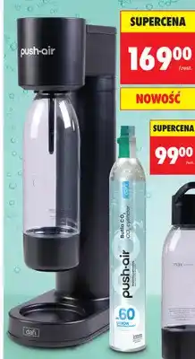 Biedronka Saturator PushAir z butelką 700ml i nabojem CO2 Dafi oferta