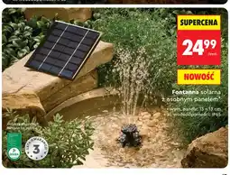 Biedronka Fontanna solarna z osobnym panelem gardenic wym. panelu: 13x13cm kl. wodoodporności: IP65 oferta