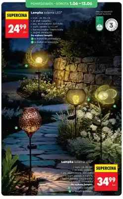 Biedronka Lampka solarna LED w kształcie półksiężyca wys. ok. 80cm oferta