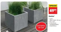 Biedronka Donica o strukturze imitującej beton wym.: 28,8x28,8x29cm poj oferta