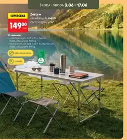 Biedronka Zestaw składanych mebli campingowych Plener oferta
