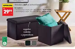 Biedronka Składany puf ze schowkiem kwadratowy Smukee 38x38x38cm oferta
