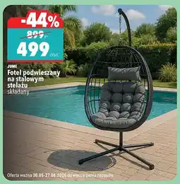 Biedronka Fotel podwieszany na stalowym stelażu składany JUMI oferta