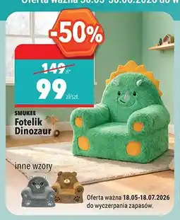 Biedronka Fotelik SMUKEE Dinozaur oferta