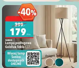 Biedronka Lampa podłogowa SANICO Goldlux Tekla E27 oferta