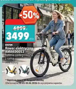 Biedronka Rower elektryczny BIKFUN AMAK00053 bateria zintegrowana z ramą oferta