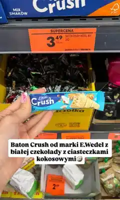 Biedronka Baton Crush E.Wedel White Chocolate & Coconut oferta