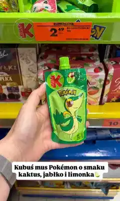 Biedronka Mus Kubuś Pokémon o smaku kaktus, jabłko i limonka oferta
