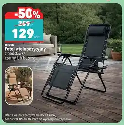 Biedronka Fotel wielopozycyjny z podstawką MEVEN beżowy oferta