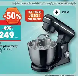 Biedronka Robot planetarny HOFFEN 2 misy: 4l i 5l czarny 1500W oferta