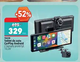 Biedronka Tablet do auta TRACER CarPlay Android 2 kamery przód-tył 10,26 oferta