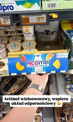 Biedronka Napój jogurtowy Danone Actimel wieloowocowy 12-pak oferta