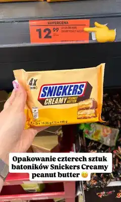 Biedronka Baton Snickers Creamy Peanut Butter 4-pak oferta
