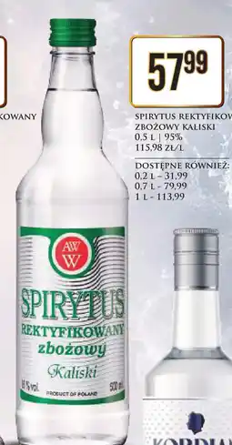 Dino Aww Spirytus Rektyfikowany Zbożowy Kaliski oferta
