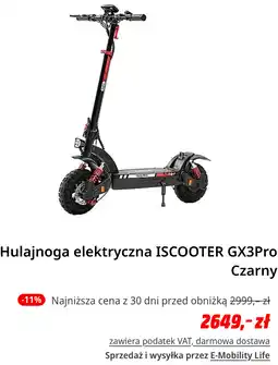 Media Markt Hulajnoga elektryczna ISCOOTER GX3Pro Czarny oferta