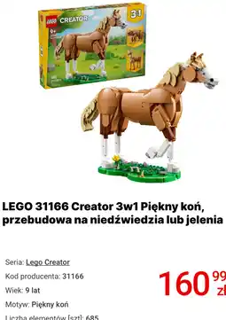 Media Expert LEGO 31166 Creator 3w1 Piękny koń, przebudowa na niedźwiedzia lub jelenia oferta