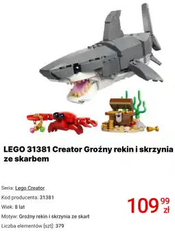 Media Expert LEGO 31381 Creator Groźny rekin i skrzynia ze skarbem oferta