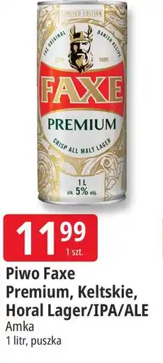 E.Leclerc Piwo Faxe Premium, Keltskie, Horal Lager/IPA/ALE oferta