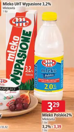 E.Leclerc Mleko UHT Wypasione 3,2% / Mleko Polskie 2% Mlekovita oferta