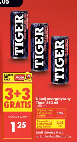 Biedronka Tiger Napój energetyczny oferta