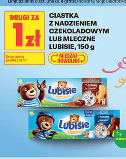 Biedronka Lubisie Ciastka z nadzieniem czekoladowym lub mleczne oferta