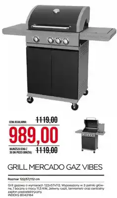 Abra Grill gazowy Mercado Vibes 122/57/112cm oferta