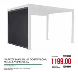Abra Markiza manualna do pawilonu Merkury 3m 810052 274,5/233,5cm oferta