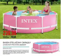 Abra Basen stelażowy okrągły INTEX 2.44x0.76m Pink 28290NP oferta
