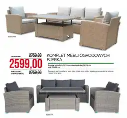 Abra Komplet mebli ogrodowych Bjerka grey oferta
