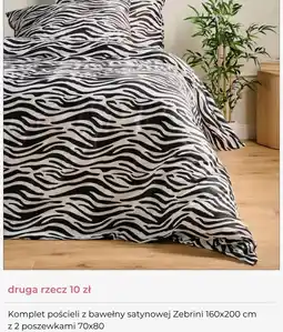 Home&You Zebrini Komplet pościeli z bawełny satynowej oferta