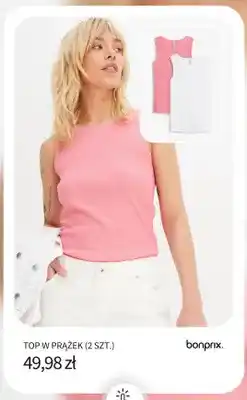 BonPrix Top w prążek bonprix 2-pak oferta