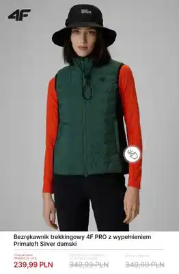 Bezrękawnik trekkingowy 4F PRO z wypełnieniem Primaloft Silver damski