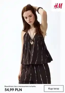 H&M Bawełniany top z mocowaniem na karku oferta