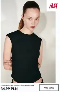 H&M Dżersejowy top o strukturalnej powierzchni H&M oferta