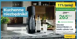 ERLI Sodastream Saturator + 2 butelki, cylinder i sok oferta