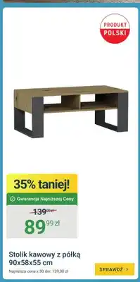 ERLI Stolik kawowy z półką oferta