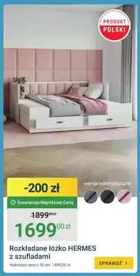 ERLI Rozkładane łóżko hermes z szufladami oferta