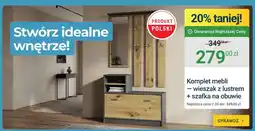 ERLI Komplet mebli wieszak z lustrem + szafka na obuwie oferta