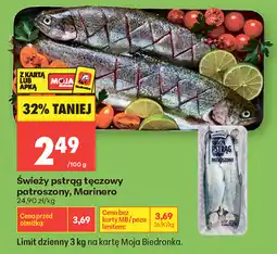 Biedronka Marinero Świeży pstrąg tęczowy patroszony oferta