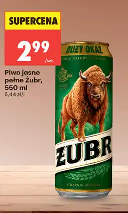 Biedronka Żubr Piwo jasne pełne oferta
