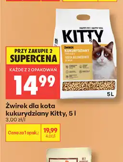 Biedronka Kitty Żwirek dla kota kukurydziany oferta