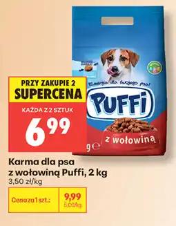 Biedronka Puffi Karma dla psa z wołowiną oferta