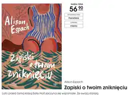 Świat Książki Alison Espach Zapiski o twoim zniknięciu oferta