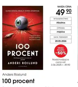 Świat Książki Anders Roslund 100 procent oferta