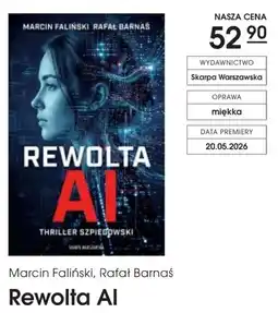 Świat Książki Skarpa Warszawska Marcin Faliński, Rafał Barnaś Rewolta AI oferta