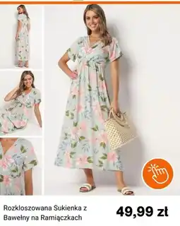Born2be Rozkloszowana Sukienka z Bawełny na Ramiączkach born2be oferta