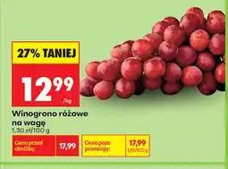 Biedronka Winogrono różowe na wagę oferta
