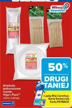 Carrefour Artykuły jednorazowe marek: Vigo!, Pure oferta