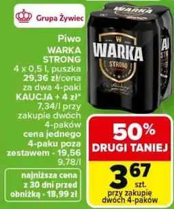 Carrefour Piwo Warka Strong oferta